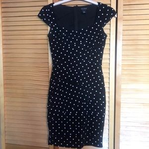 White House Black Market Polka Dot Dress Size 2